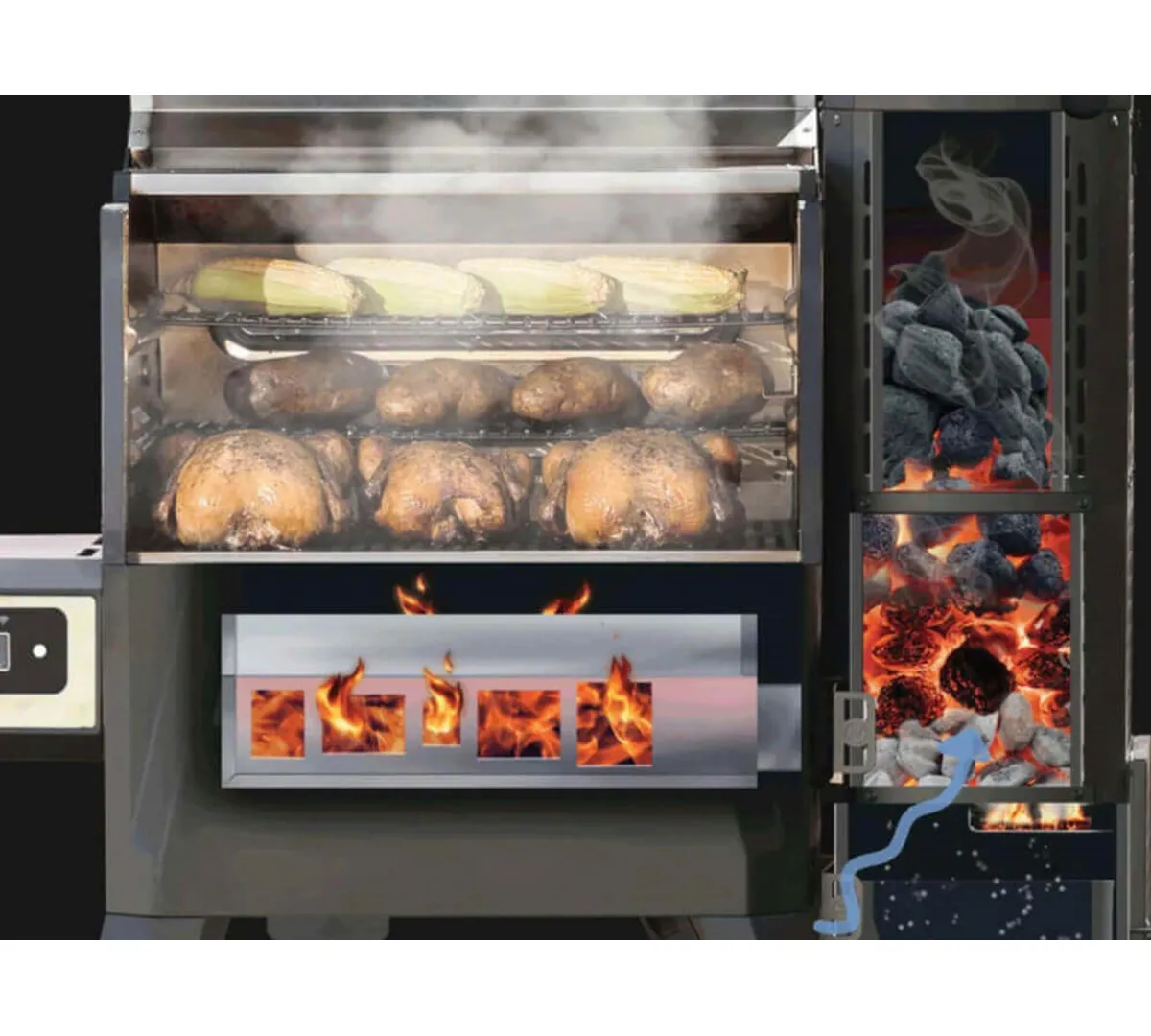 Masterbuilt Gravity Serisi 1050 Dijital Kömürlü Smoker Barbekü