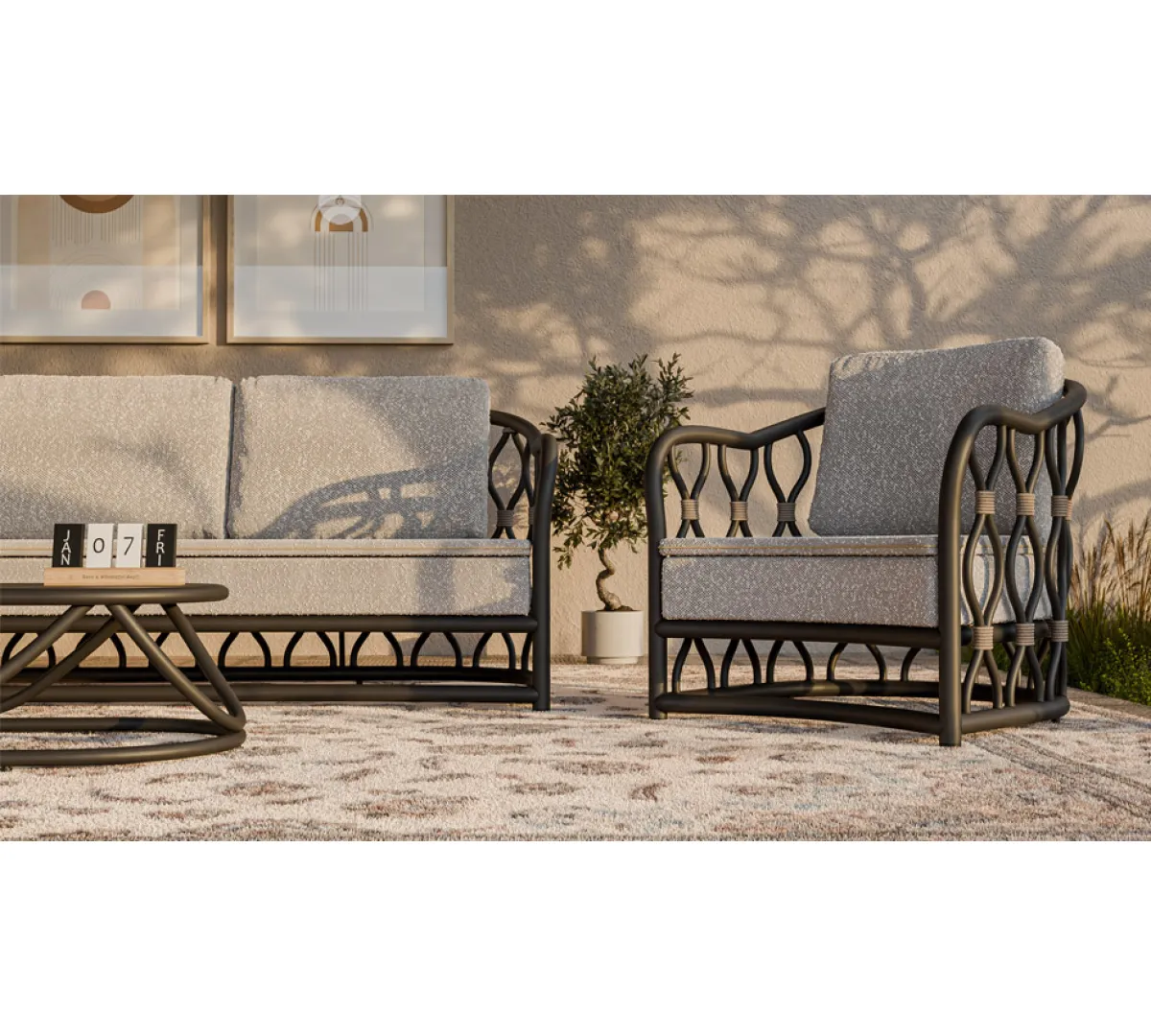 Medusa Oturma Grubu Antrasit